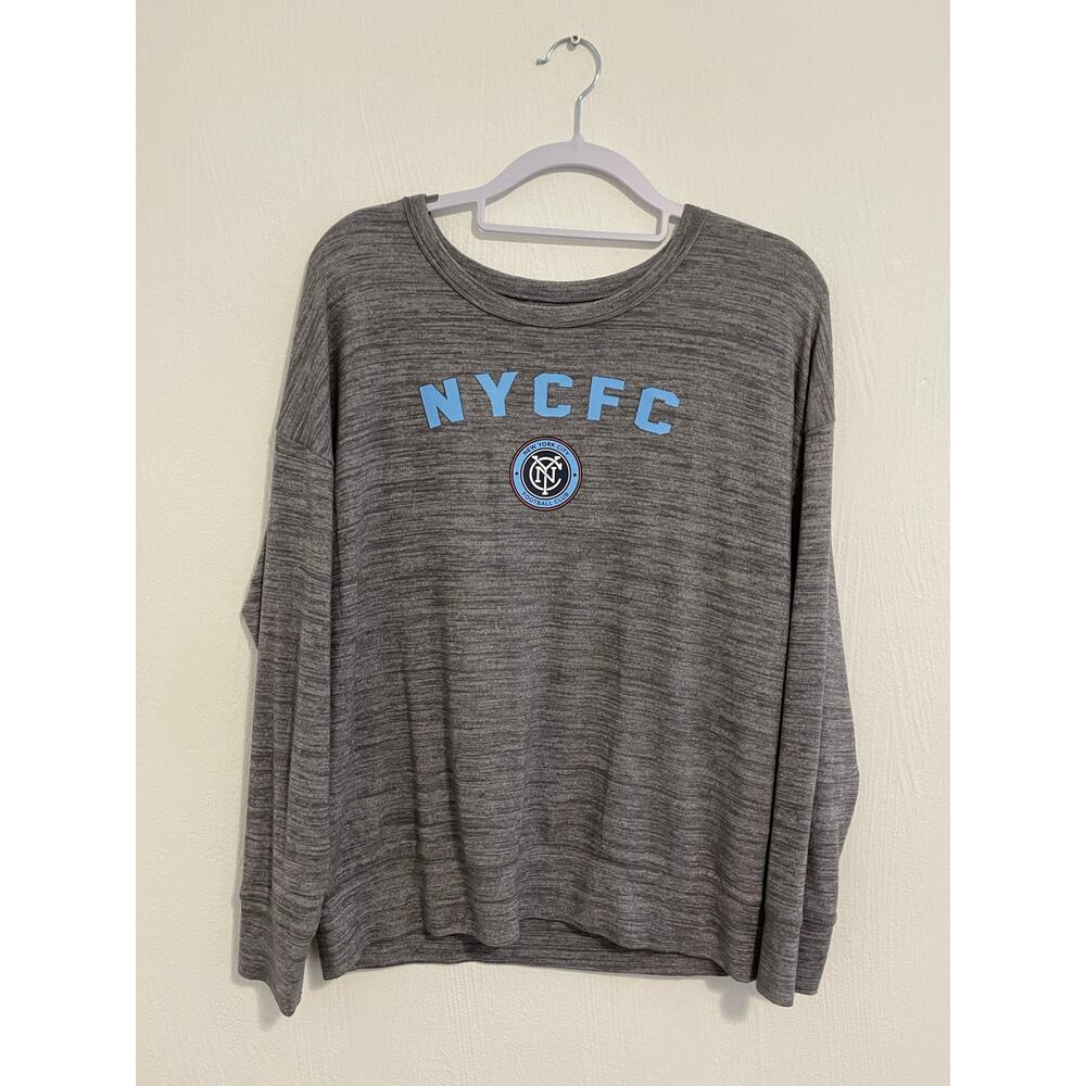 NYCFC Men's Long Sleeve T-Shirt Size Large Athletic Workout